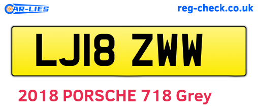 LJ18ZWW are the vehicle registration plates.