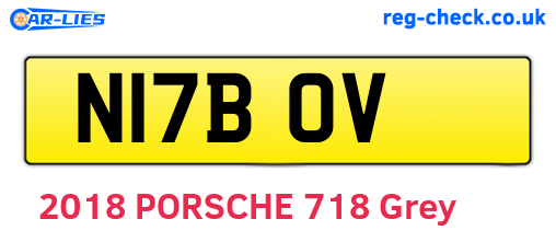 N17BOV are the vehicle registration plates.