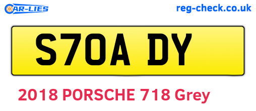 S70ADY are the vehicle registration plates.