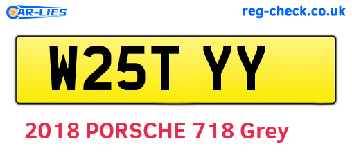 W25TYY are the vehicle registration plates.