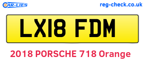LX18FDM are the vehicle registration plates.