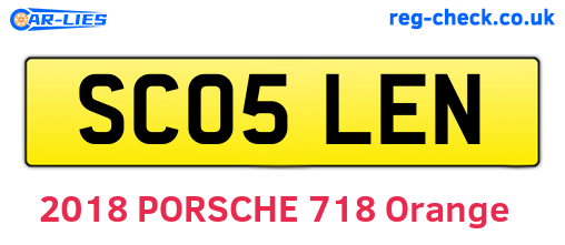SC05LEN are the vehicle registration plates.