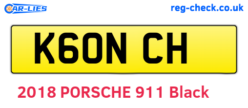 K60NCH are the vehicle registration plates.