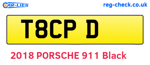 T8CPD are the vehicle registration plates.