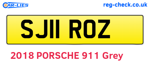 SJ11ROZ are the vehicle registration plates.