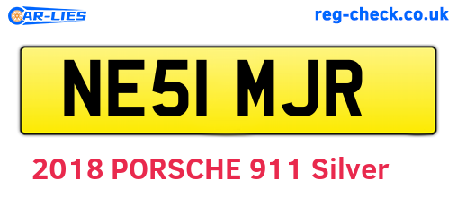 NE51MJR are the vehicle registration plates.