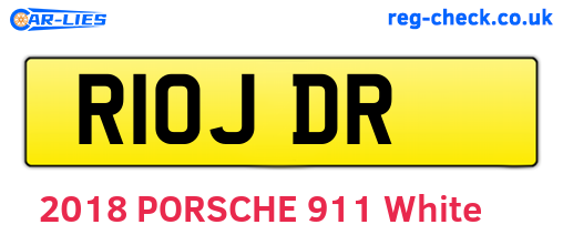 R10JDR are the vehicle registration plates.