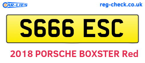 S666ESC are the vehicle registration plates.