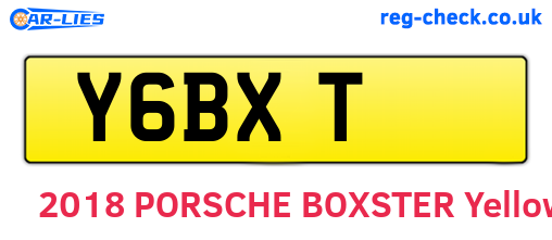 Y6BXT are the vehicle registration plates.