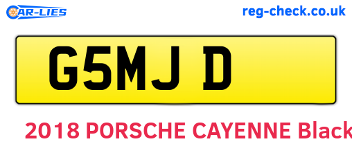 G5MJD are the vehicle registration plates.
