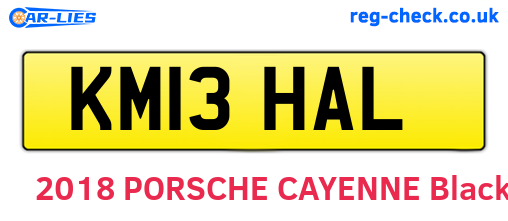 KM13HAL are the vehicle registration plates.