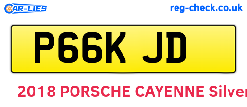 P66KJD are the vehicle registration plates.