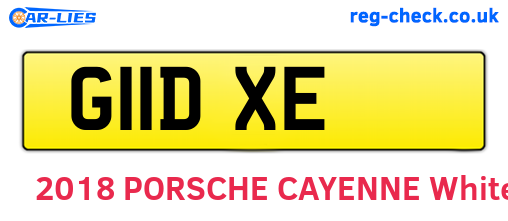 G11DXE are the vehicle registration plates.