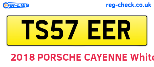 TS57EER are the vehicle registration plates.