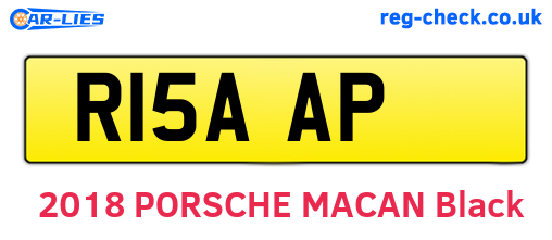 R15AAP are the vehicle registration plates.