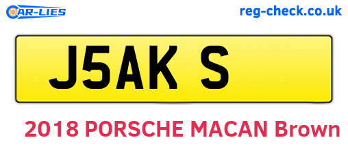 J5AKS are the vehicle registration plates.