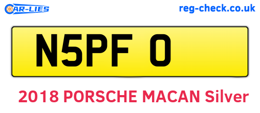 N5PFO are the vehicle registration plates.