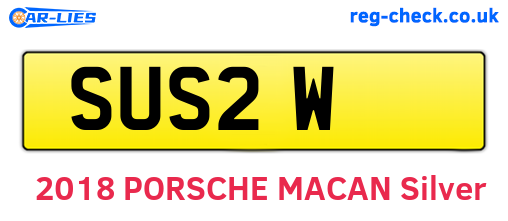SUS2W are the vehicle registration plates.
