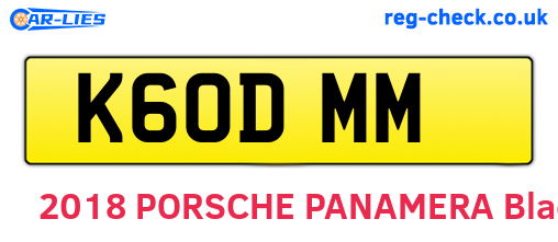 K60DMM are the vehicle registration plates.