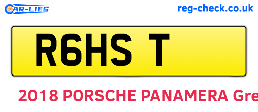 R6HST are the vehicle registration plates.