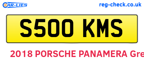 S500KMS are the vehicle registration plates.