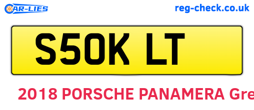 S50KLT are the vehicle registration plates.