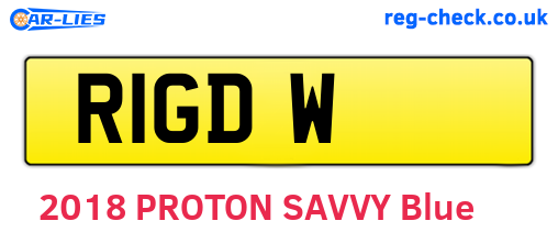 R1GDW are the vehicle registration plates.