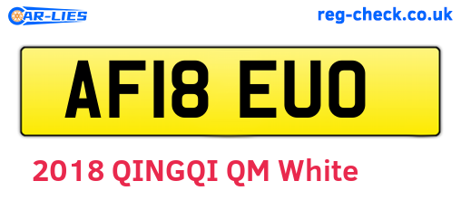 AF18EUO are the vehicle registration plates.