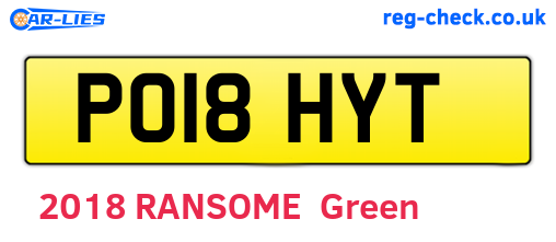 PO18HYT are the vehicle registration plates.