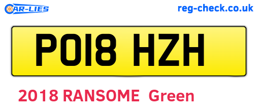PO18HZH are the vehicle registration plates.