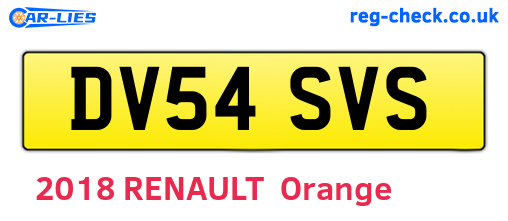 DV54SVS are the vehicle registration plates.