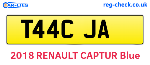 T44CJA are the vehicle registration plates.