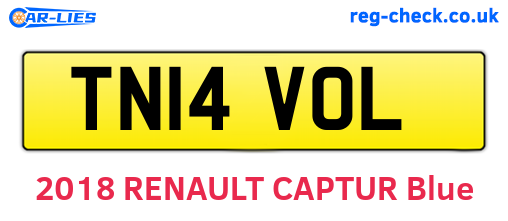 TN14VOL are the vehicle registration plates.