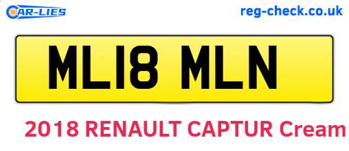 ML18MLN are the vehicle registration plates.