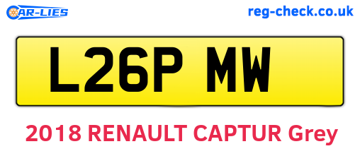 L26PMW are the vehicle registration plates.