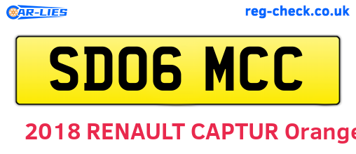 SD06MCC are the vehicle registration plates.
