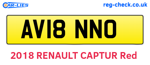 AV18NNO are the vehicle registration plates.