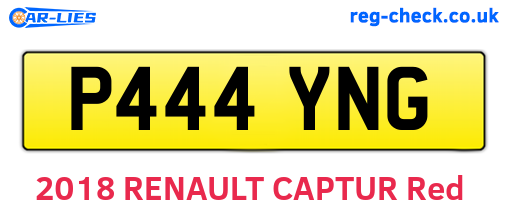 P444YNG are the vehicle registration plates.