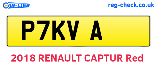 P7KVA are the vehicle registration plates.