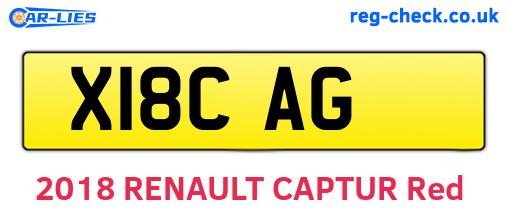 X18CAG are the vehicle registration plates.
