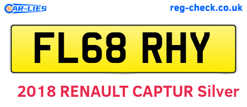 FL68RHY are the vehicle registration plates.