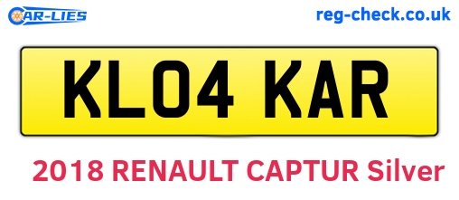 KL04KAR are the vehicle registration plates.