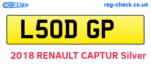 L50DGP are the vehicle registration plates.