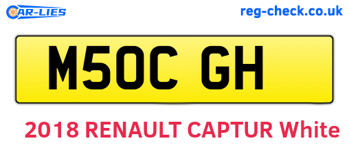 M50CGH are the vehicle registration plates.