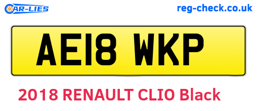 AE18WKP are the vehicle registration plates.