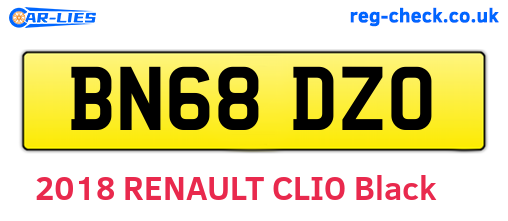 BN68DZO are the vehicle registration plates.