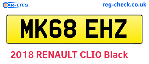 MK68EHZ are the vehicle registration plates.