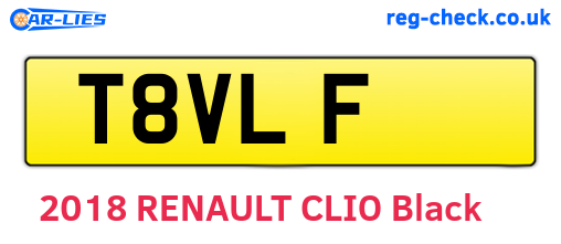 T8VLF are the vehicle registration plates.