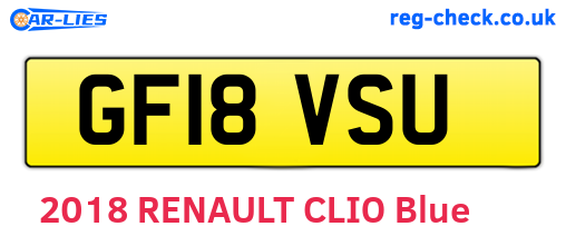 GF18VSU are the vehicle registration plates.
