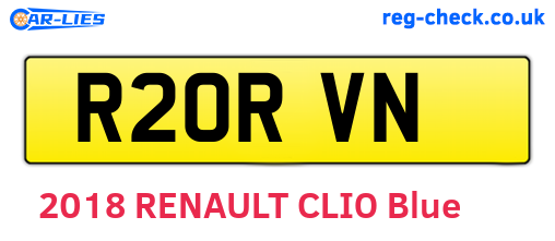 R20RVN are the vehicle registration plates.
